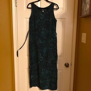 Lloyd Green Floral Long Sundress Size 6 EUC